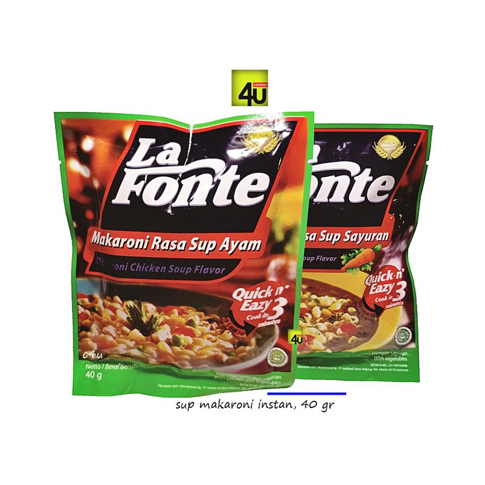 Harga La Fonte Makaroni Sup Instan 40 Gr Terbaru Bhinneka