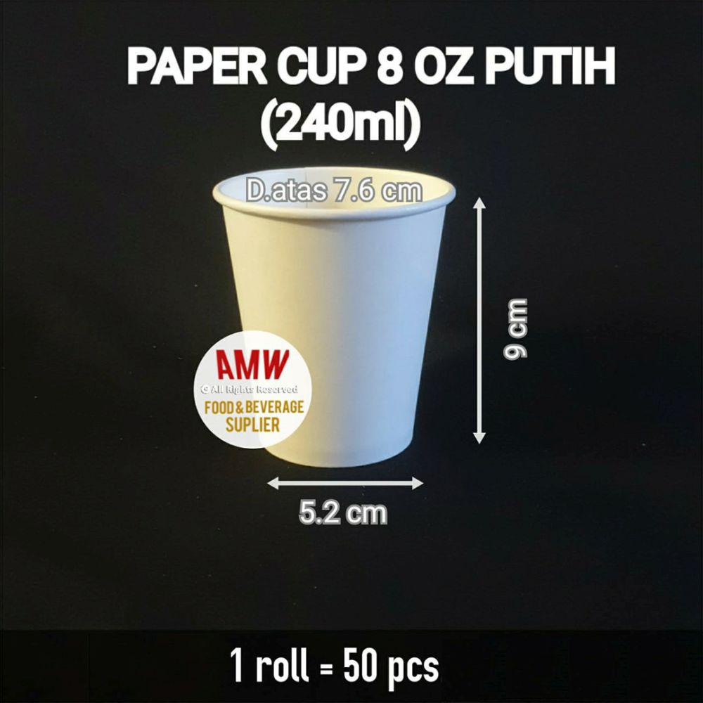 √ Harga Gelas Kertas Hot Paper Cup 8 Oz Putih Tutup Isi 50 Terbaru Bhinneka 7617