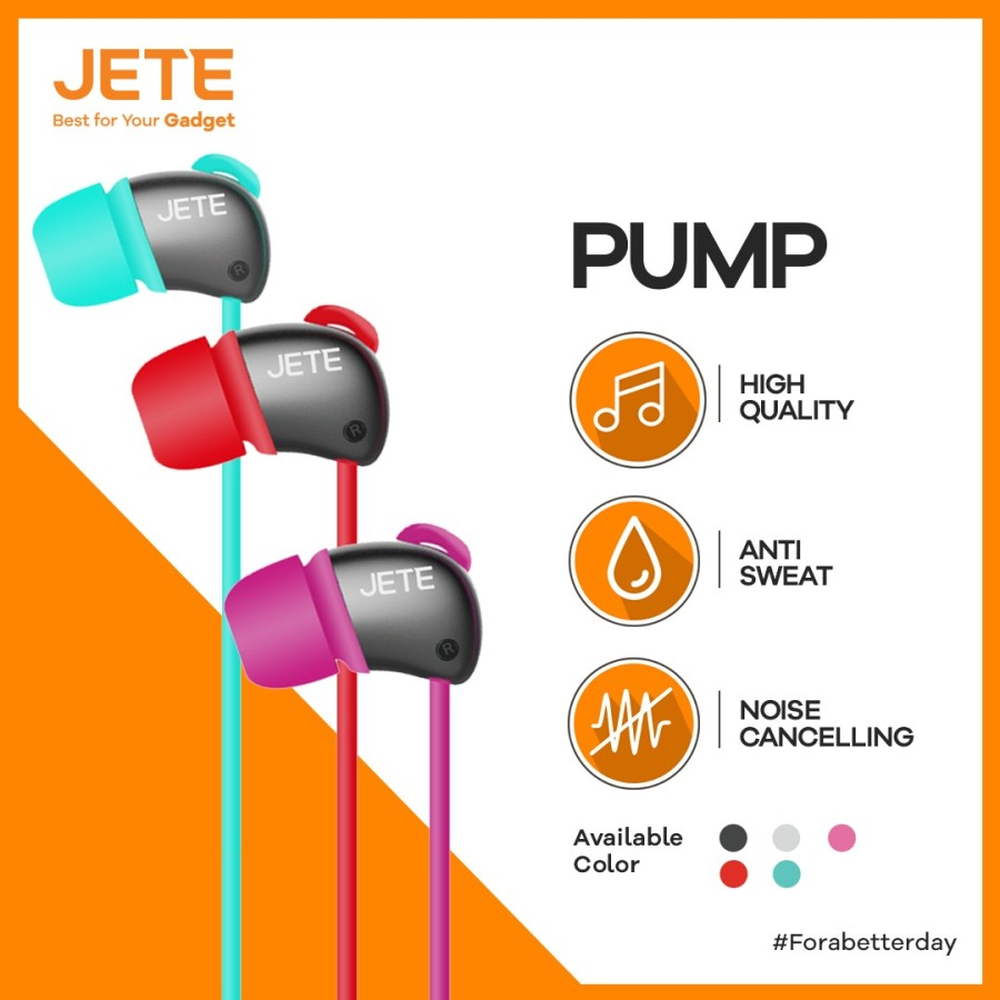 jete headset pump super bass handsfree stereo