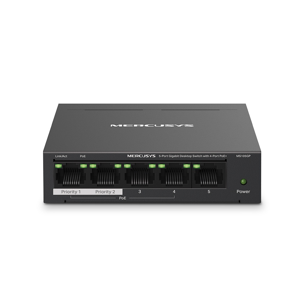 Harga Mercusys 5 Port Gigabit Desktop Switch With 4 Port PoE MS105GP