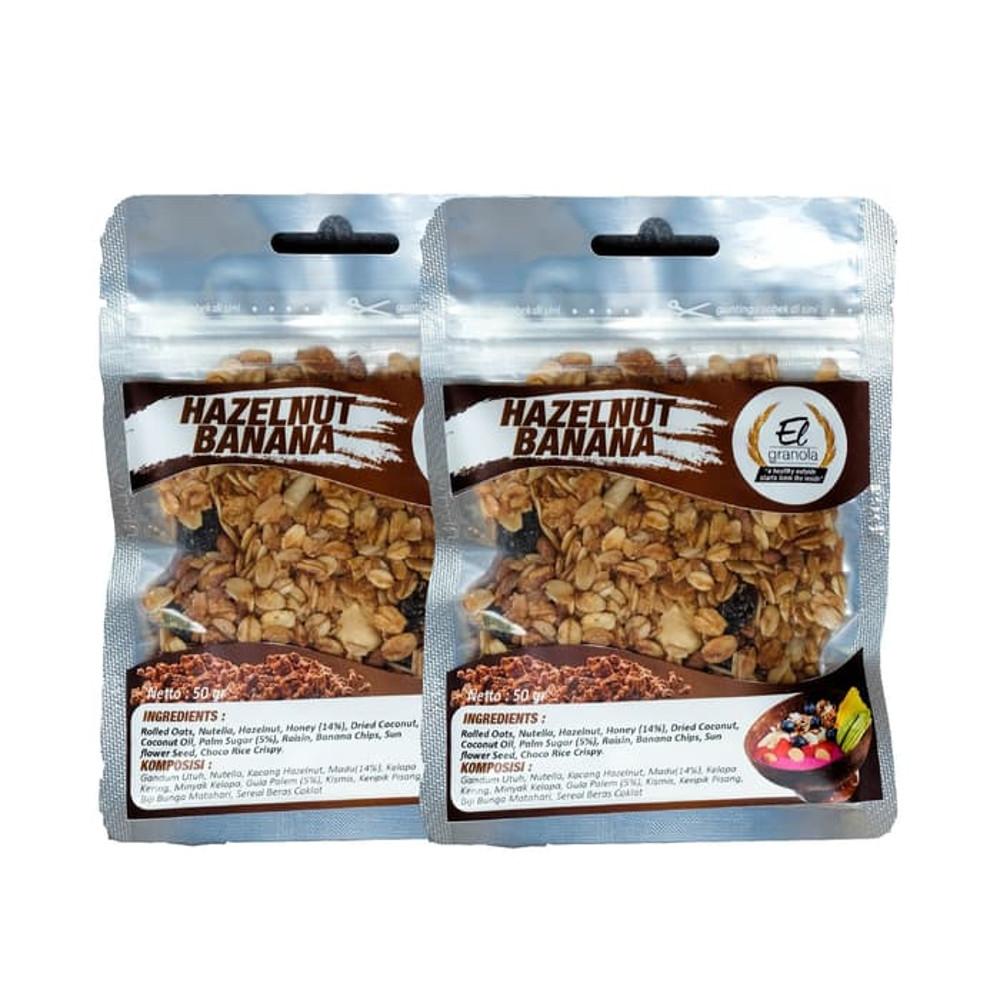 Jual El Granola Hazelnut Banana 2 X 50 Gr Bhinneka