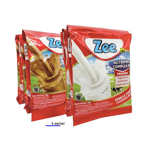 ZEE - Susu Bubuk Berkualitas by KALBE - Paket 5 sachet Vanilla Twist