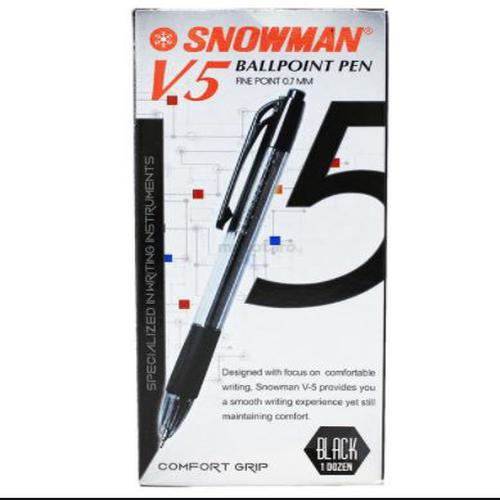 Snowman Ballpoint V-5 Black