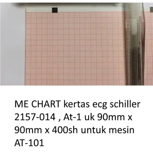 kertas ecg schiller 2157-014  At-1 uk 90mm x 90mm x 400sh untuk mesin AT-101