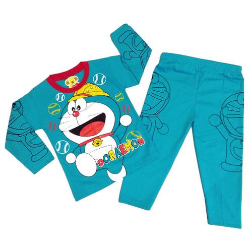 MARUNO Baju Tidur Piyama Anak Laki Perempuan DORAEMON 2tahun - 10tahun 9th