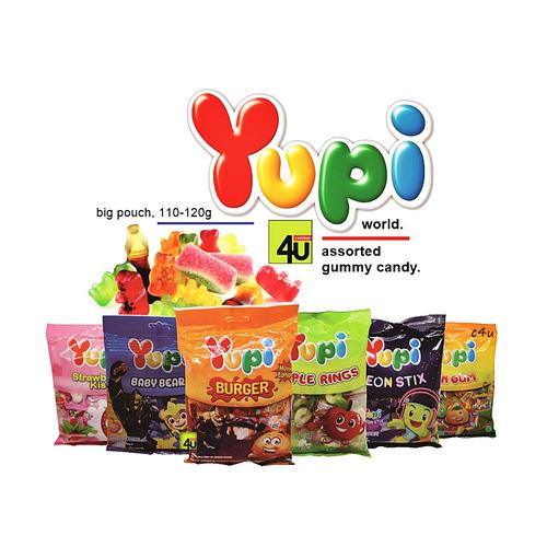 YUPI - Gummy Candy Kemasan Zak BESAR 110-120gr APPLE RINGS
