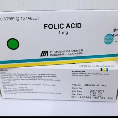 Original Folic Acid 1mg Box 100 / Asam Folat