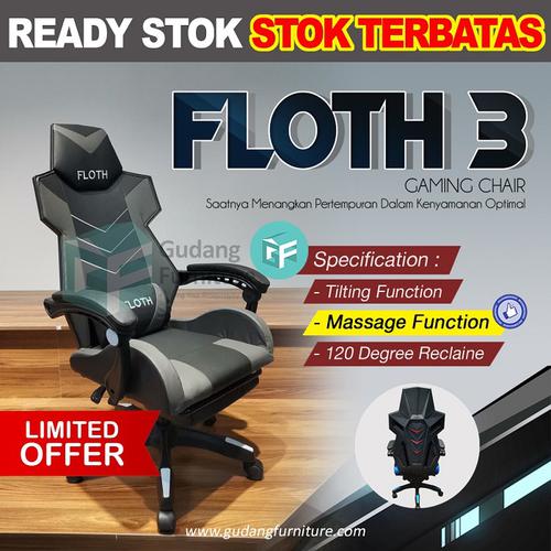 Kursi gaming / Bangku gaming /Premium quality chair FLOTH 3 ABU