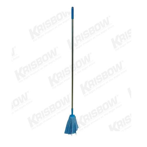 Krisbow KW1800487 Microfiber Mop Blue with Handle