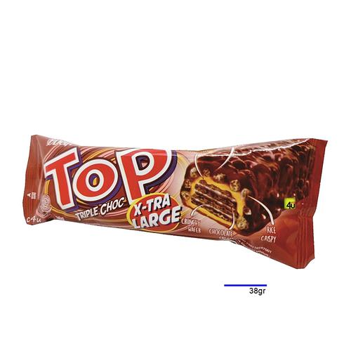 TOP XTRA - Big Wafer Chocolate Crispy Caramel - 38gr DELFI TRIPLE CHOCO