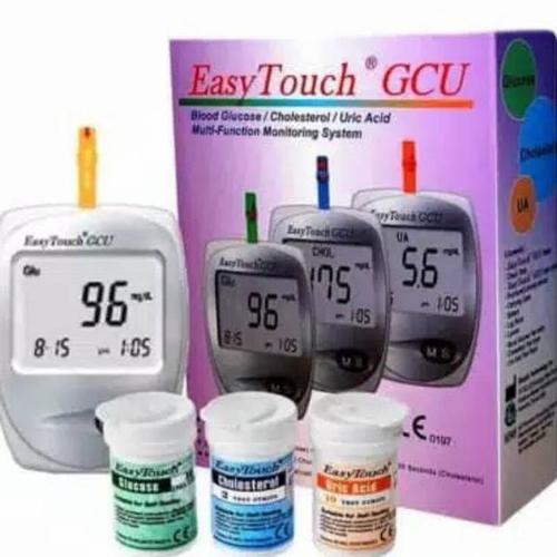 Original Easy Touch Alat Cek Gula Darah 3 in 1 Glucosa Asam Urat Kolesterol