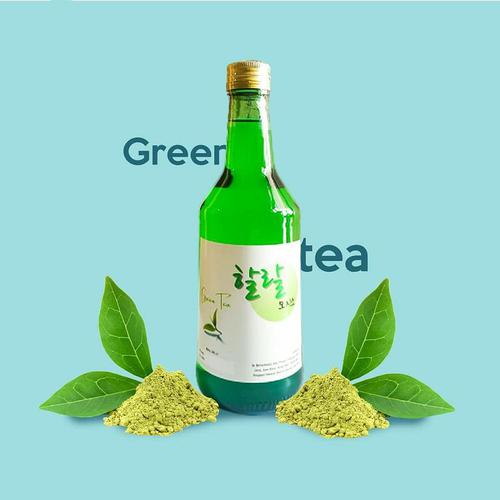 Mojiso S0ju halal Kemasan 360ml rasa Green Tea