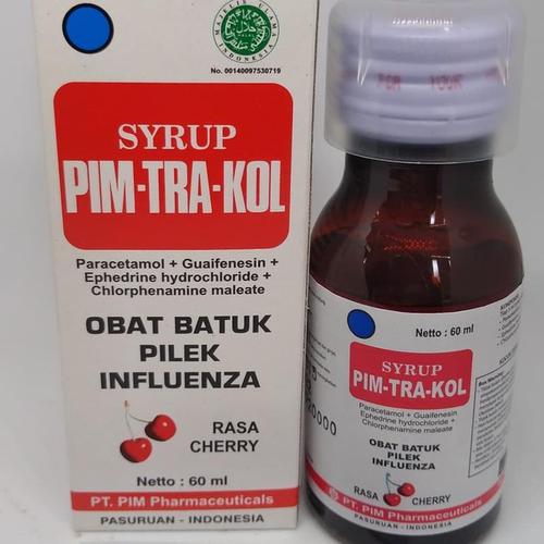 Original Pimtrakol Sirup 60 ml Cherry Obat Batuk Pilek Influenza