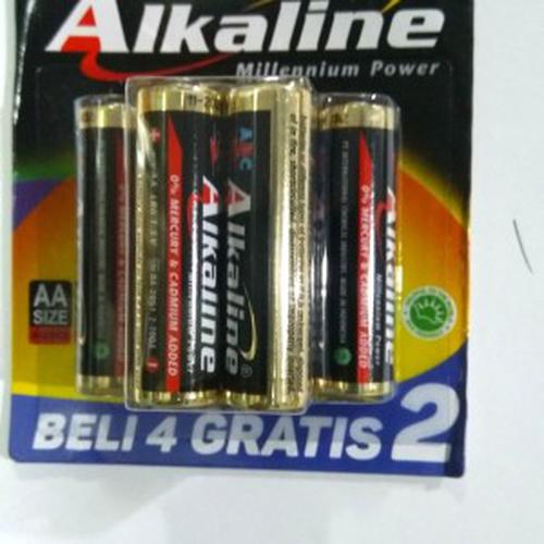 Baterei AA Alkaline isi 6 per set.