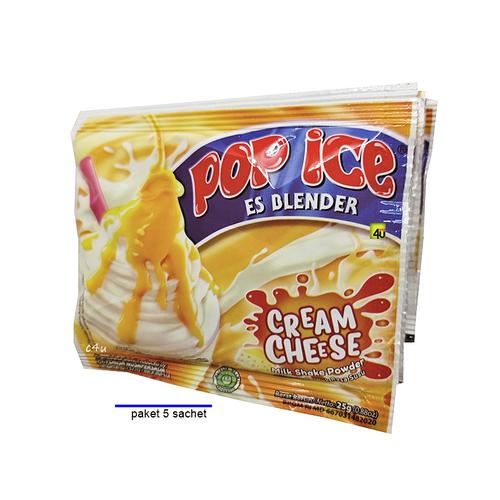 POP ICE - Milk Shake Powder ANEKA RASA - PAKET 5 SACHET CREAM CHEESE