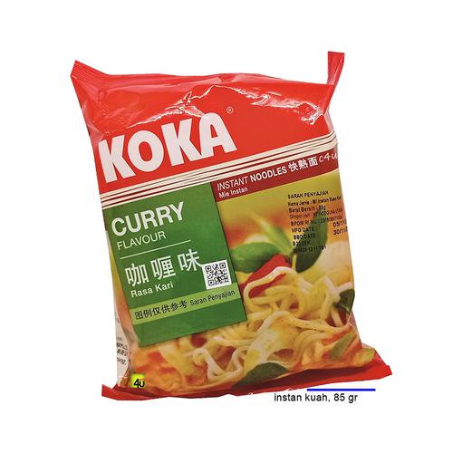 KOKA Reguler Pack - Singapore Instant Noodles - 85 gr HALAL Curry