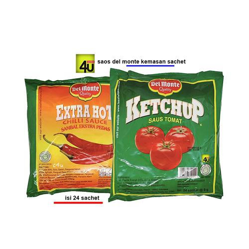 Del Monte - Chilli and Ketchup Sauce - SACHET isi 24 pcs Extra Hot Chilli