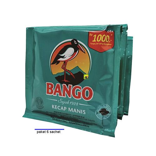 BANGO Kecap Manis - Kemasan SACHET 20 ml - Paket 6 sachet