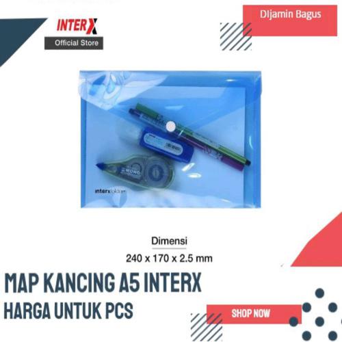 INTERX Map plastik kancing punggung A5 Inter X Kuning