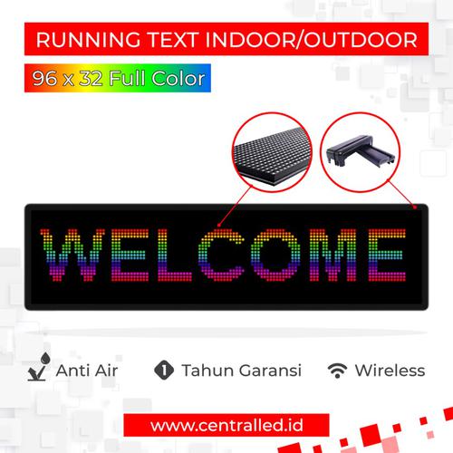 Running Text Indoor Outdoor 96x32 cm Full Color