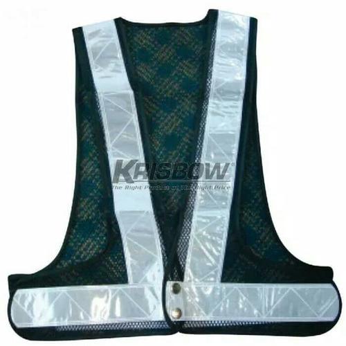 Krisbow KW1000533 Safety Vest Mesh with White Reflective Tape (M)