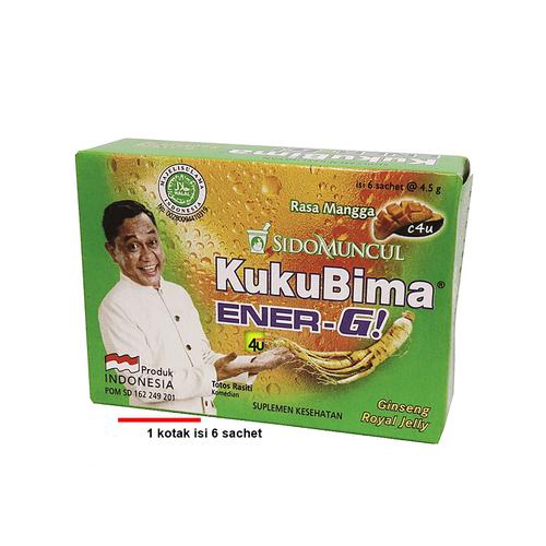 KukuBima Ener-G dengan Ginseng dan Royal Jelly - 6 sachet / Kuku Bima Mangga