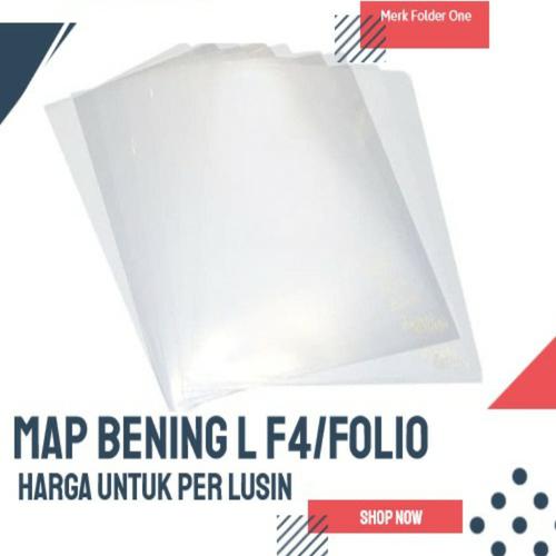Map bening L F4 Folio per Lusin Hijau