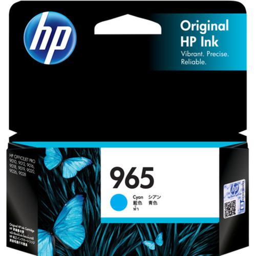 HP 965 Cyan Original Ink Cartridge(3JA77AA)