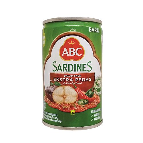 ABC Sardines Dalam Saus - Sarden Kemasan Kaleng Kecil 155g EKSTRA PEDAS