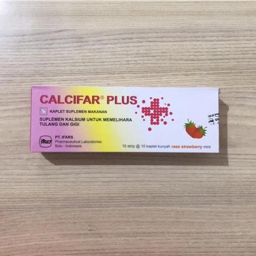 Original Calcifar Plus Box Isi 100 Tablet Kalsium dan Vitamin D3