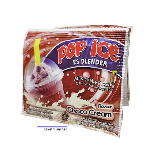 POP ICE - Milk Shake Powder ANEKA RASA - PAKET 5 SACHET CHOCO CREAM