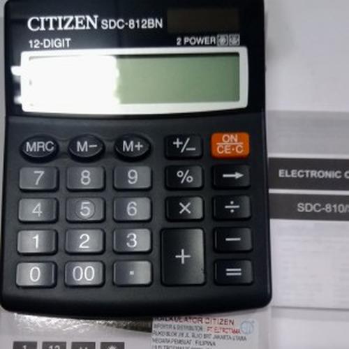 Kalkulator Citizen SDC 812 BN asli 12 digit.