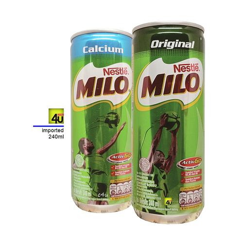 MILO - Minuman Cokelat Paduan RTD - 240ml Imported KALENG HI CALCIUM