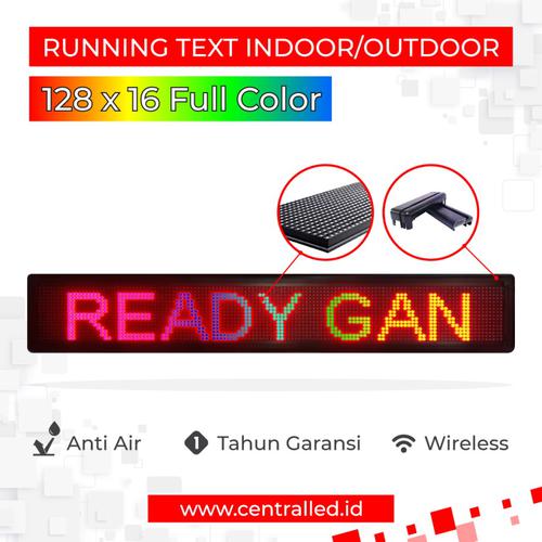 Running Text Indoor Outdoor 128x16 cm Full Color