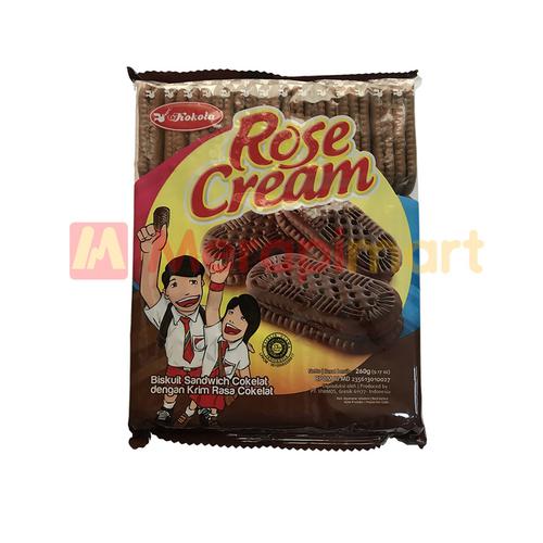Biskuit Sandwich ROSE CREAM Rasa Cokelat 260 GR