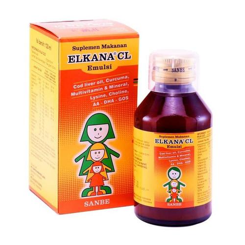 Original Elkana CL Elmusi 120 ml Cod Liver Oil. Curcuma. Multivitamin & Mineral