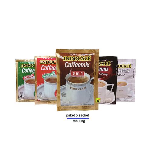 Indocafe Coffeemix - Kopi 3in1 Legendaris - Paket 5 sachet Ginseng