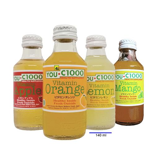 You C1000 - Vitamin C Drink - 140ml Botol Kaca RTD Apple