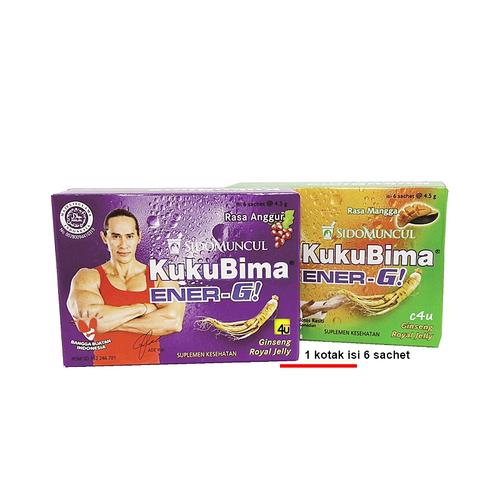 KukuBima Ener-G dengan Ginseng dan Royal Jelly - 6 sachet / Kuku Bima Mangga