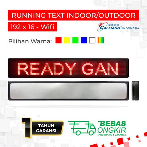 Running Text Indoor Outdoor 192x16 cm Full Color