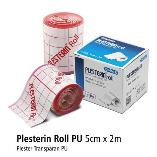 PLESTERIN ROLL 5 CM X 2 M . PLESTER TRANSPARAN PU . ONEMED