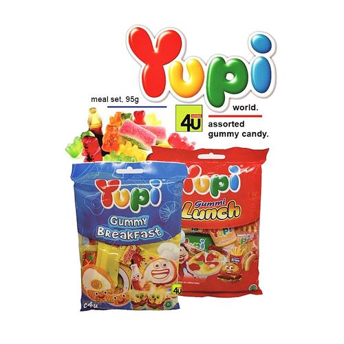 YUPI - BREAKFAST and LUNCH Gummy Candy Pack - 95 gr MEAL SET LUNCH