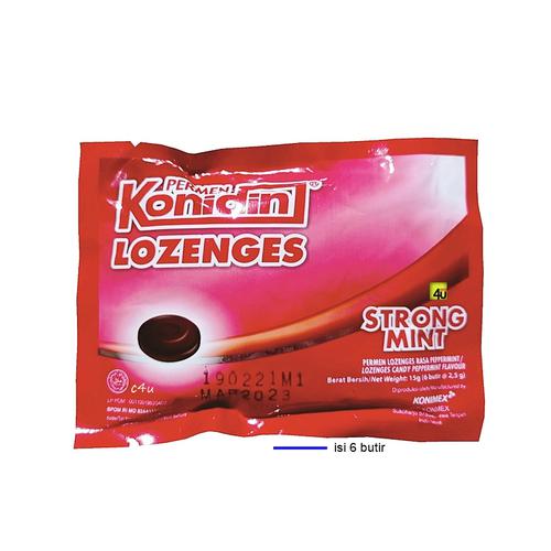 Konidin Lozenges - Permen Pelega Tenggorokan - 1 SACHET isi 6 butir MERAH