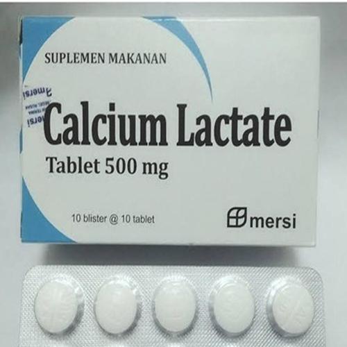 Original Calcium Lactate 500 mg Box Isi 100 Tablet