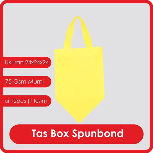 TAS BOX HANDLE 24X24X24 / GOODIE BAG SPUNBOND / Tas Belanja Murah / Kantong Belanja / Tas Souvenir