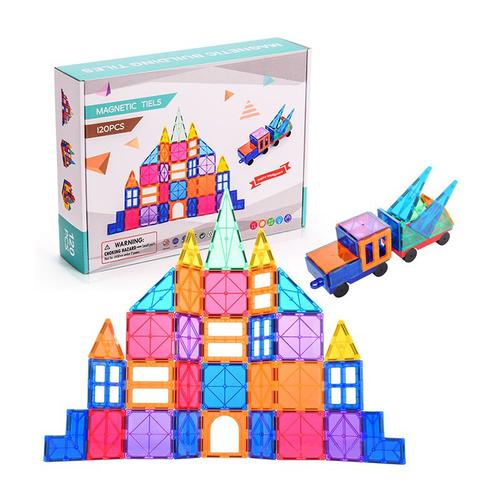 Magnetic Tiles 120 pieces Mainan Edukasi Anak STEM