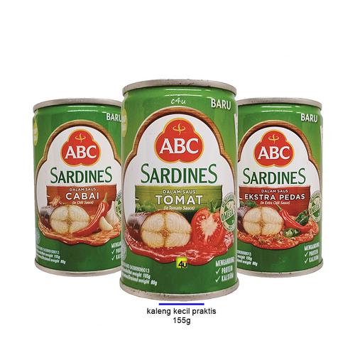 ABC Sardines Dalam Saus - Sarden Kemasan Kaleng Kecil 155g EKSTRA PEDAS