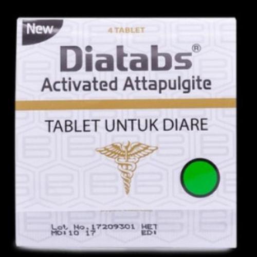 Original New Diatabs Tablet Untuk Diare Strip Isi 4 Tablet