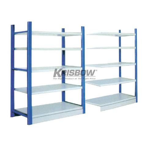 Krisbow KW1700351 Steel Shelving Additional Unit 5 layers 200kg Grey