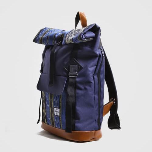 Fold Backpack Blue Ransel Etnik